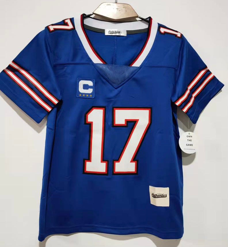 Josh Allen BLUE YOUTH Buffalo Bills Jersey Classic Authentics product image 3, provided for visual reference and product