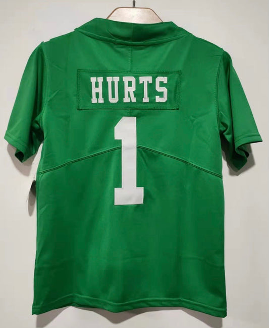 Jalen Hurts YOUTH Philadelphia Eagles Jersey product image 1, provided for visual reference and product detail review