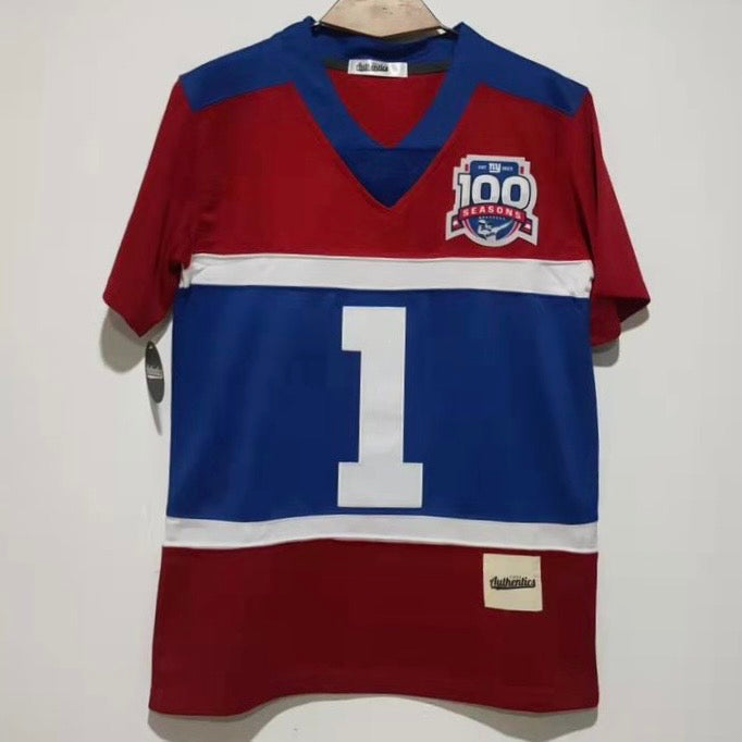Malik Nabers YOUTH New York Giants Jersey 100 years patch Century Red Classic Authentics product image 2, provided for