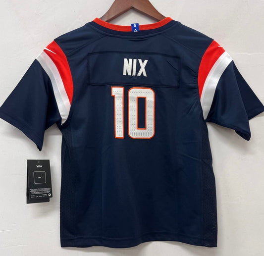 Bo Nix YOUTH KIDS Denver Broncos Official NFL NIKE Jersey product image 1, provided for visual reference and product detail