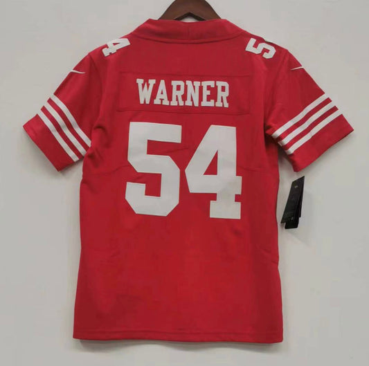 Fred Warner YOUTH/KIDS San Francisco 49ers Official NFL NIKE Jersey product image 1, provided for visual reference and