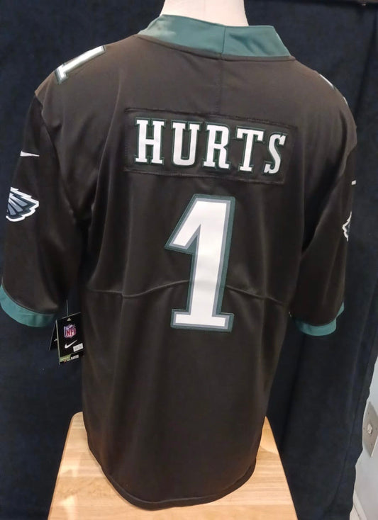 Jalen Hurts YOUTH Philadelphia Eagles Jersey black product image 1, provided for visual reference and product detail review