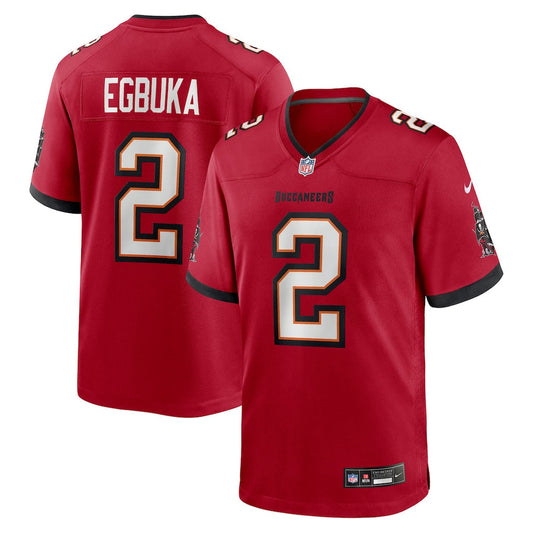 Emeka Egbuka Tampa Bay Buccaneers YOUTH KIDS Official Nike Jersey Red product image 1, provided for visual reference and