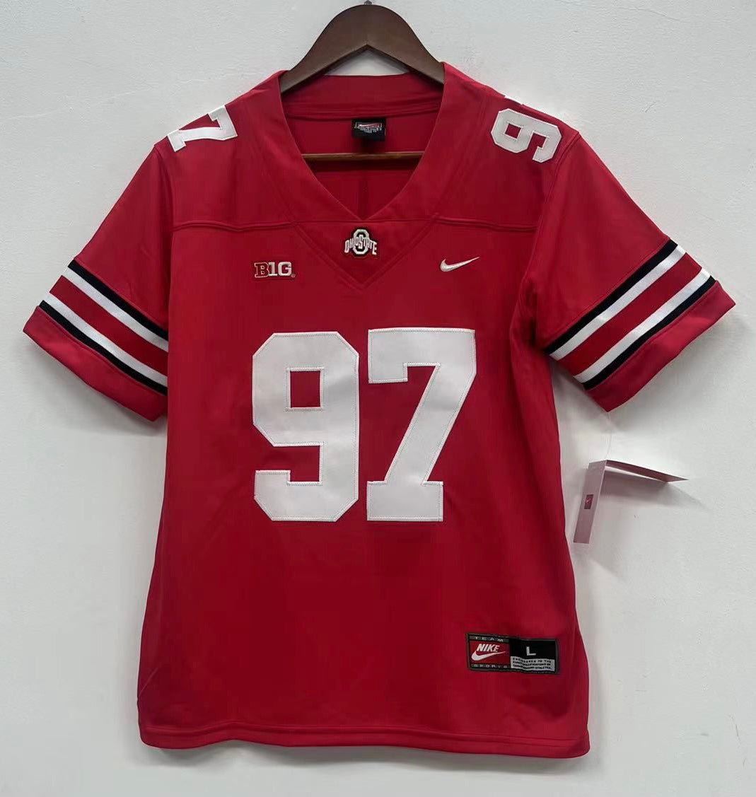 Nick Bosa Ohio State Buckeyes YOUTH KIDS Jersey product image 2, provided for visual reference and product detail review