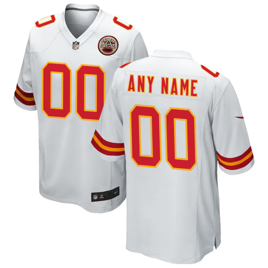 Kansas City Chiefs Any Name & Number customized YOUTH KIDS Official NFL Jersey white product image 1, provided for visual