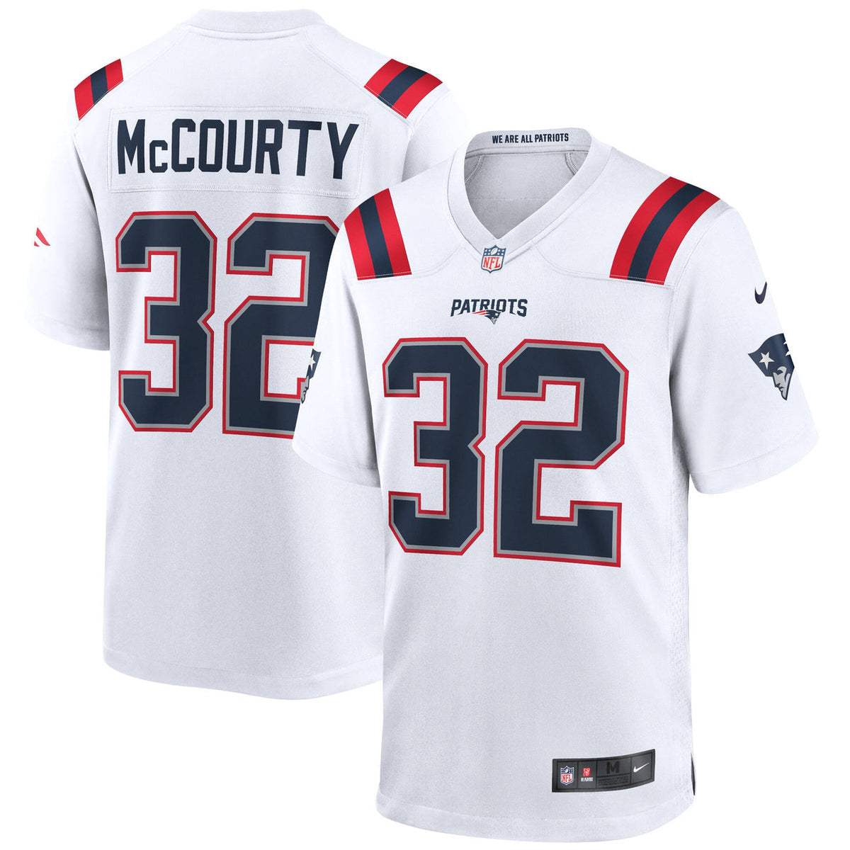 Devin McCourty New England Patriots YOUTH KIDS Official Nike Jersey white product image 1, provided for visual reference and