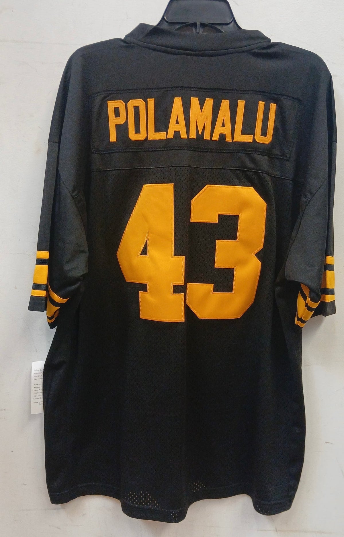 Troy Polamalu Youth Kids Pittsburgh Steelers 2008 Official NFL Mitchell & Ness Jersey product image 1, provided for visual