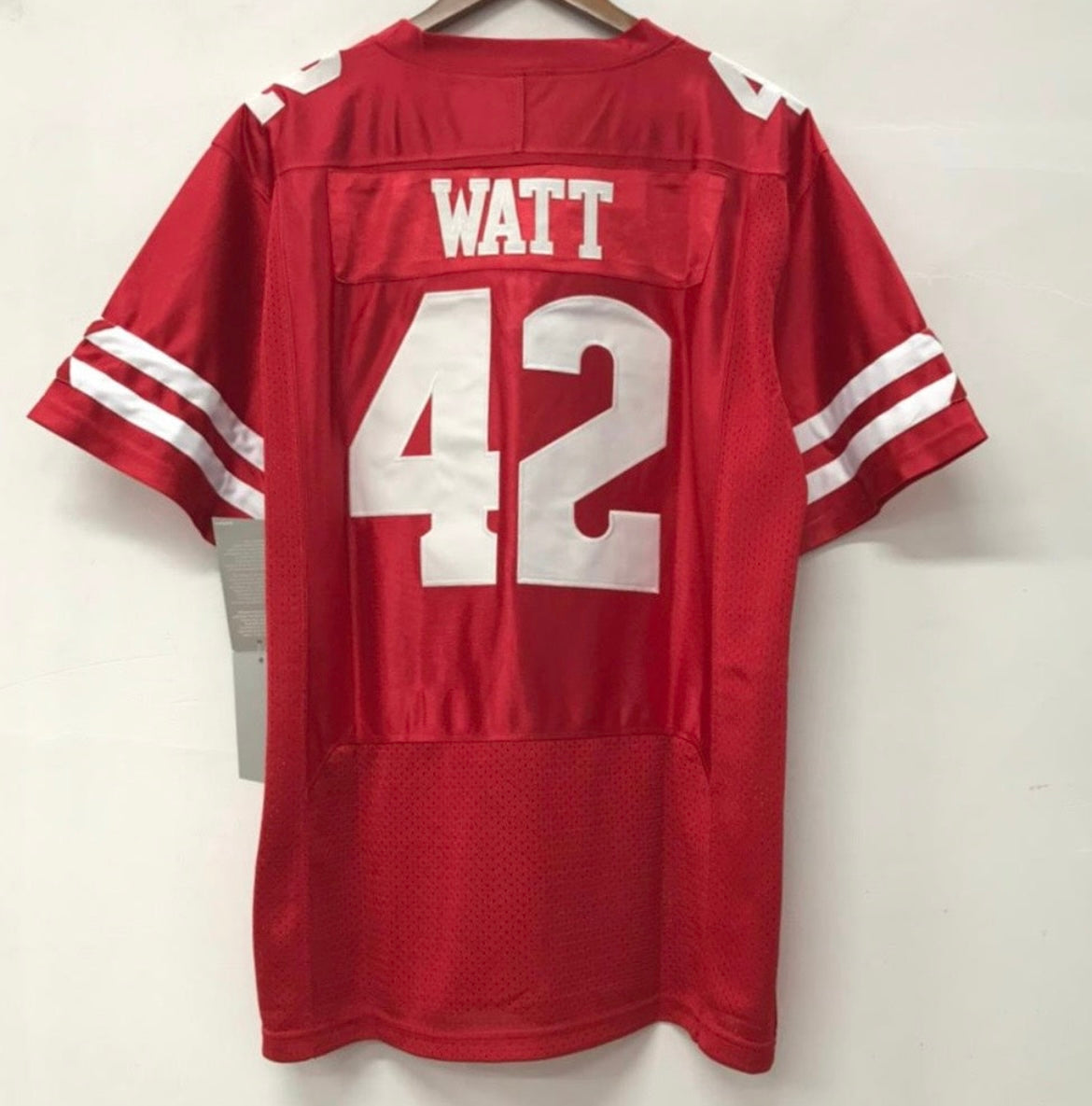 T.J. Watt YOUTH KIDS Wisconsin Badgers Official NCAA Jersey product image 1, provided for visual reference and product