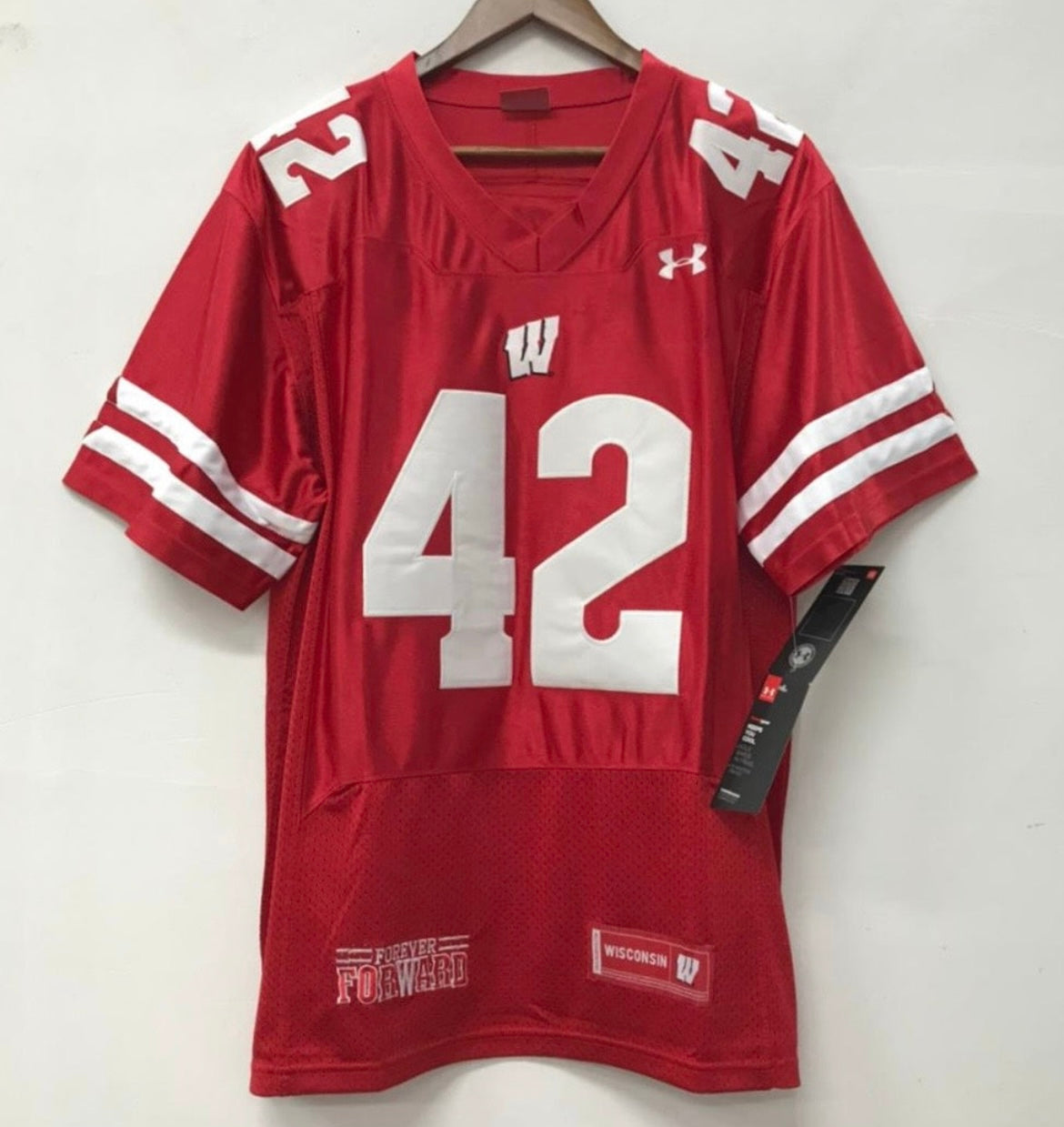 T.J. Watt YOUTH KIDS Wisconsin Badgers Official NCAA Jersey product image 2, provided for visual reference and product