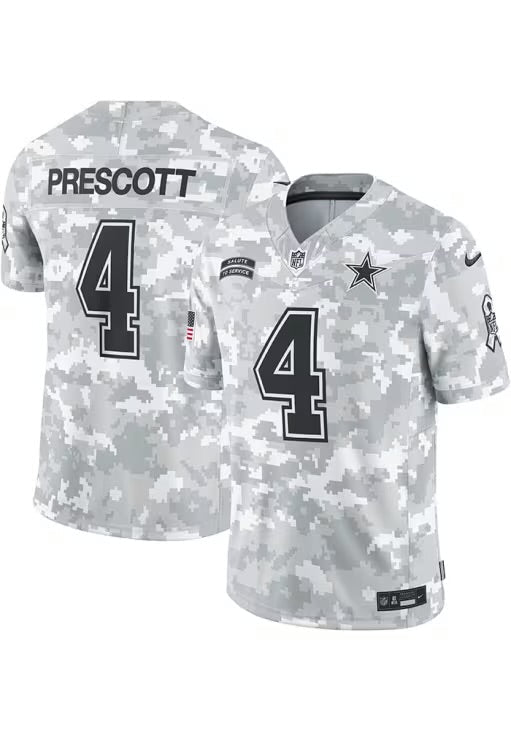 Dak Prescott YOUTH KIDS Dallas Cowboys Official NFL Nike Salute to Service Jersey product image 1, provided for visual