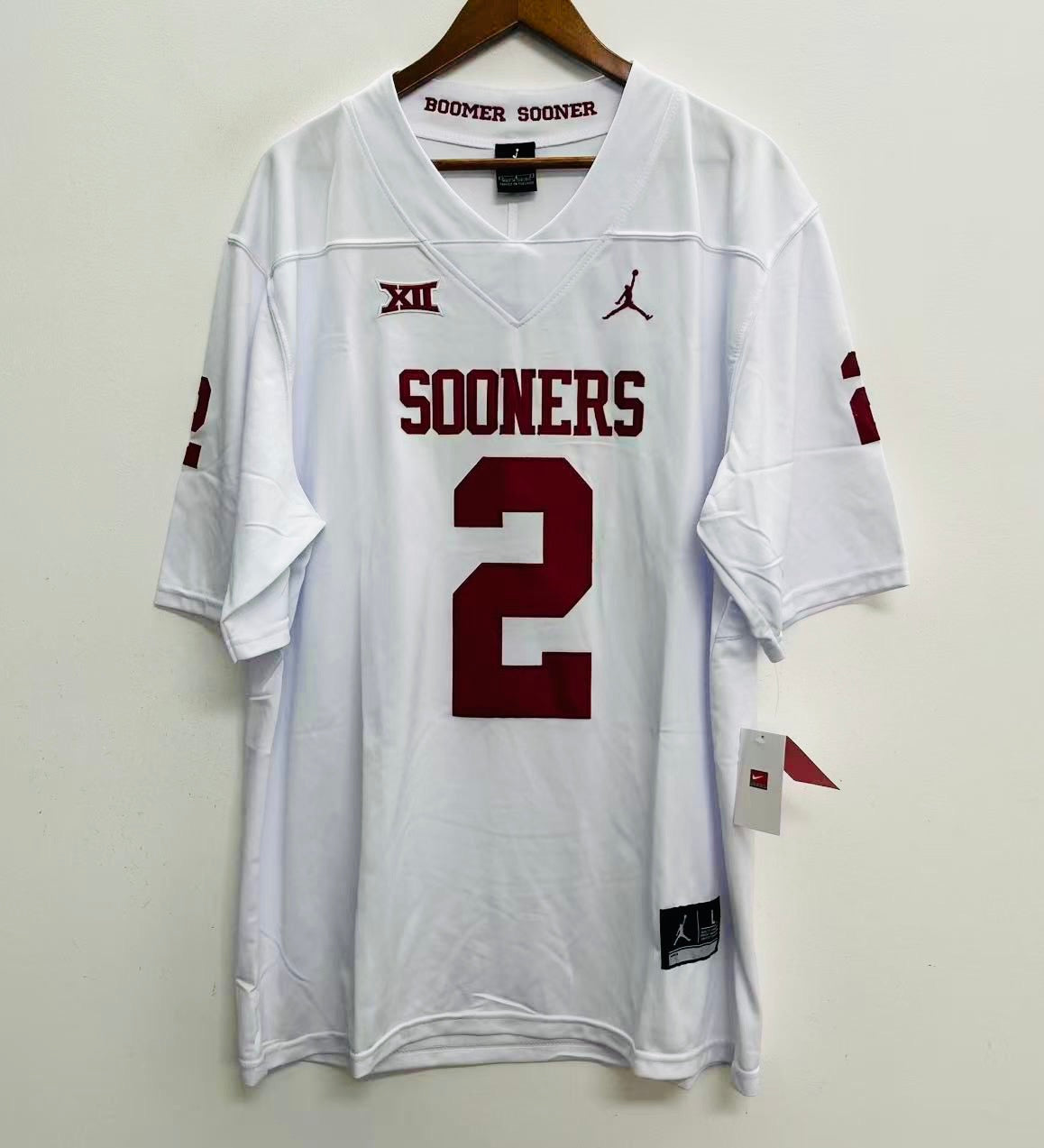 CeeDee Lamb Oklahoma Sooners Official NCAA YOUTH KIDS Jersey white product image 2, provided for visual reference and