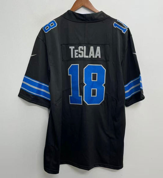 Isaac TeSlaa YOUTH KIDS Detroit Lions Official NFL Nike Jersey black product image 1, provided for visual reference and