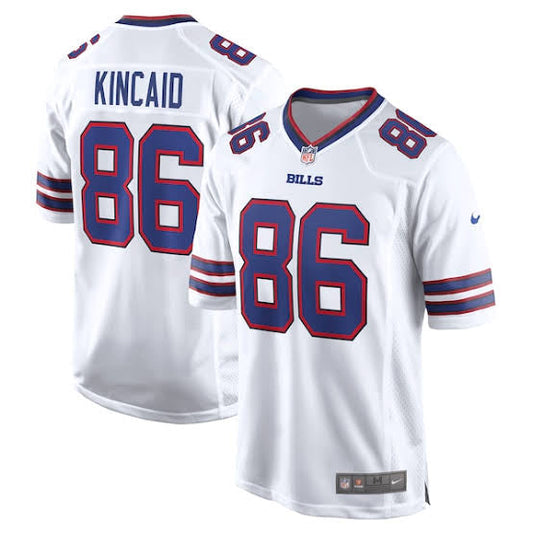 Dalton Kincaid YOUTH KIDS Buffalo Bills Official NFL Nike Jersey White product image 1, provided for visual reference and