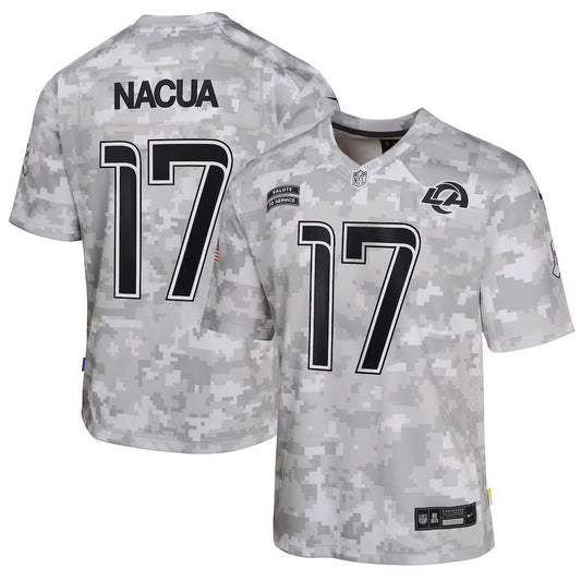 Puka Nacua YOUTH KIDS Los Angeles Rams Official NFL Jersey product image 1, provided for visual reference and product detail