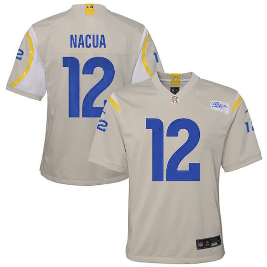 Puka Nacua #12 YOUTH KIDS Los Angeles Rams Official NFL Jersey product image 1, provided for visual reference and product