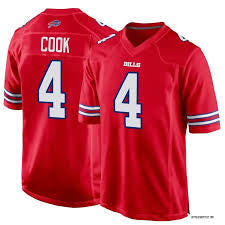 James Cook Buffalo Bills YOUTH KIDS Official NFL Nike Jersey red product image 1, provided for visual reference and product