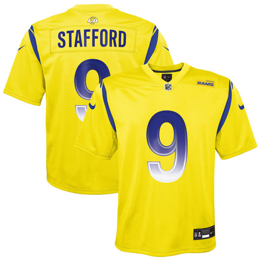 Matthew Stafford YOUTH KIDS Los Angeles Rams Official NFL Jersey yellow product image 1, provided for visual reference and