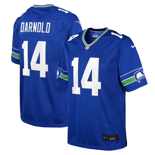 Sam Darnold YOUTH KIDS Seattle Seahawks Official NFL Nike Retro Jersey product image 1, provided for visual reference and