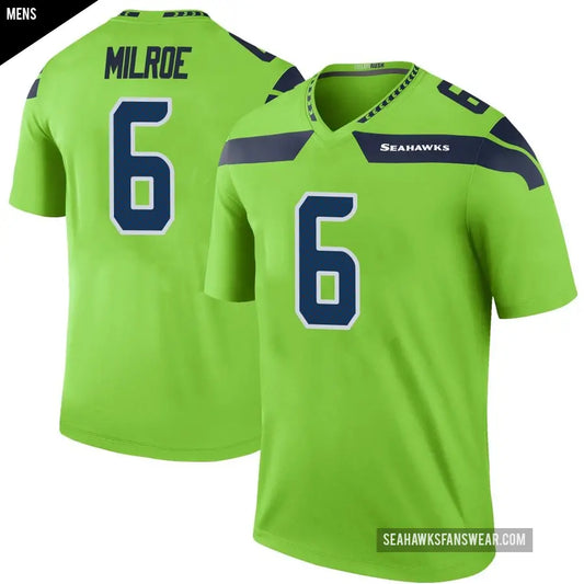 Jalen Milroe YOUTH KIDS Seattle Seahawks Official NFL Nike Jersey Neon Green product image 1, provided for visual reference