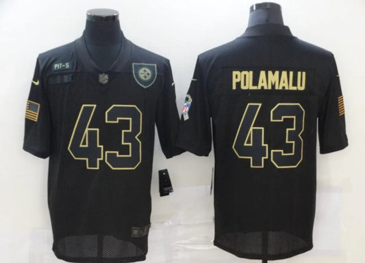 Troy Polamalu Youth Kids Pittsburgh Steelers Official NFL Nike Salute to Service Jersey product image 1, provided for visual