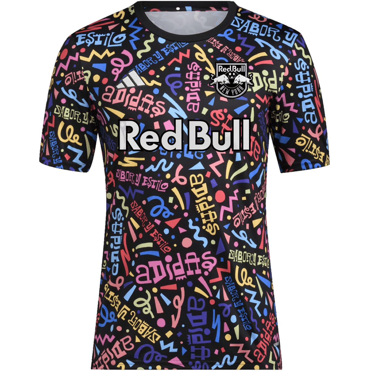Adidas NY Red Bulls Hispanic Heritage Month Pre-Match Jersey product image 1, provided for visual reference and product