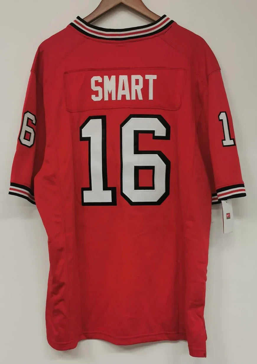 Kirby Smart Georgia Bulldogs Jersey Nike Red product image 2, provided for visual reference and product detail review