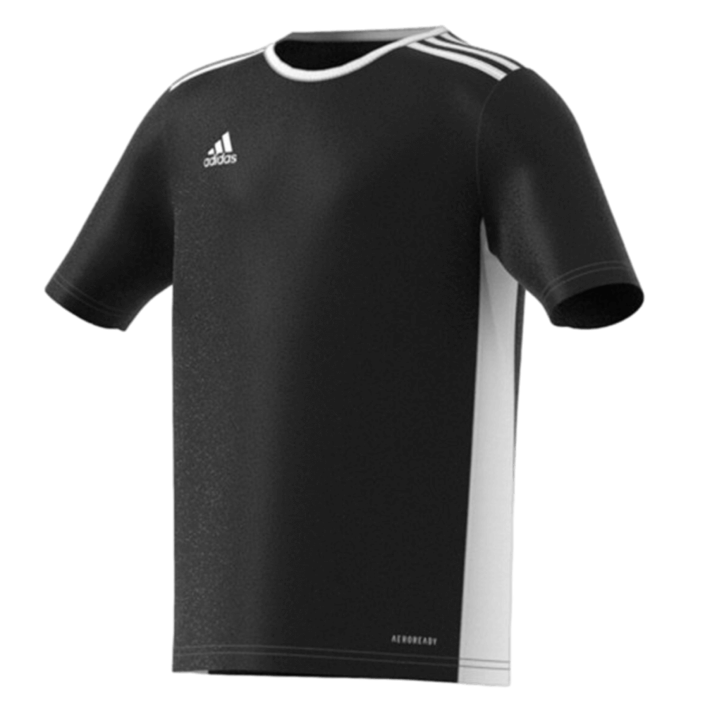 Adidas Entrada 18 Youth Jersey - Black product image 1, provided for visual reference and product detail review
