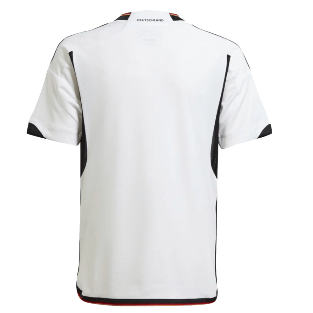Adidas Germany 2022 World Cup Youth Home Jersey product image 2, provided for visual reference and product detail review