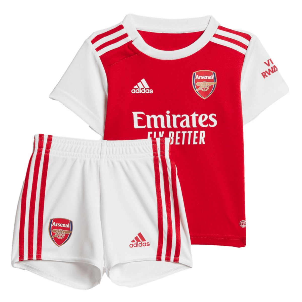 Adidas Arsenal 22/23 Infant Home Mini Kit product image 1, provided for visual reference and product detail review
