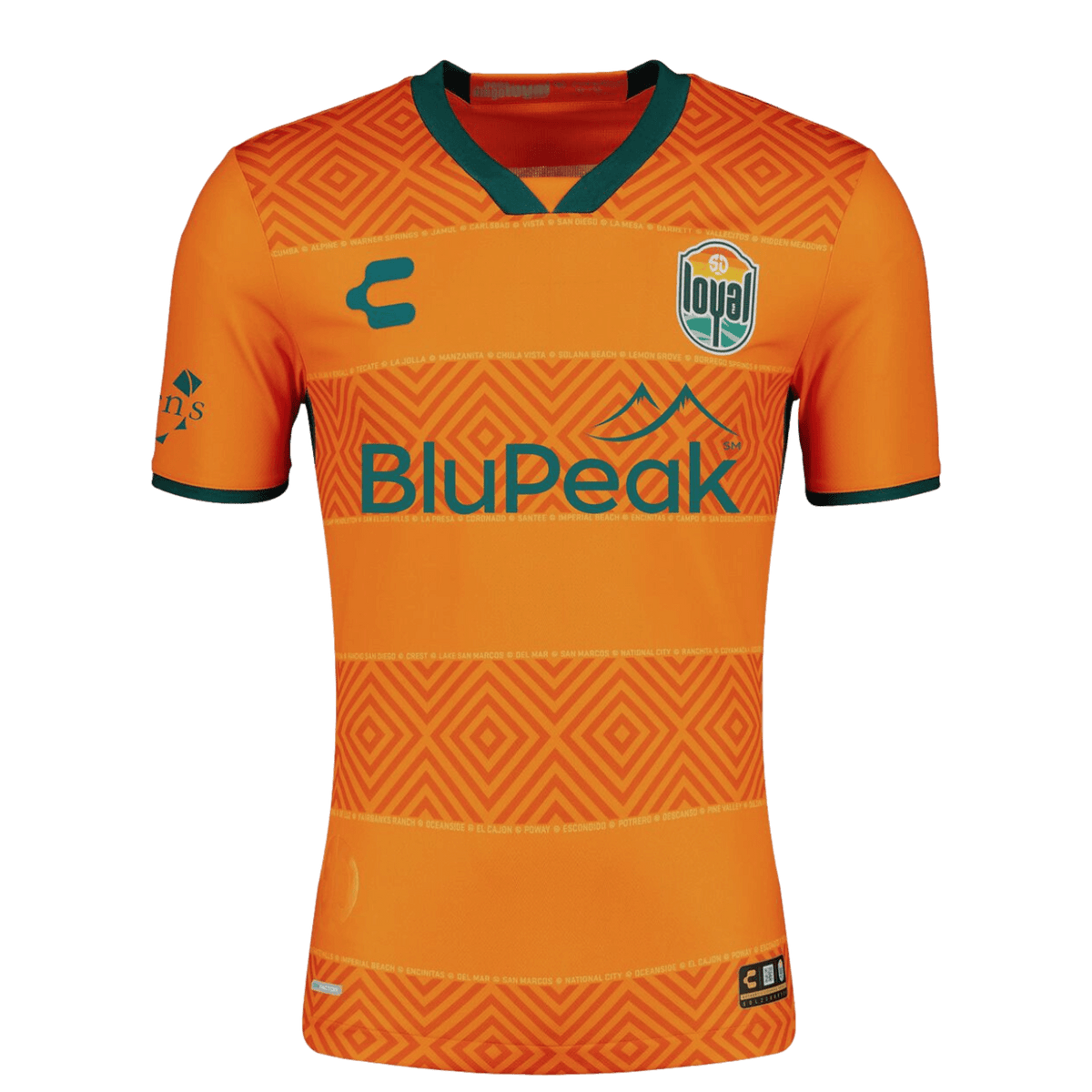 Charly San Diego Loyal FC 2023 Away Jersey product image 1, provided for visual reference and product detail review