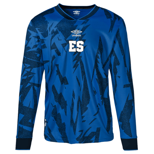 Umbro El Salvador 2023 Long Sleeve Home Jersey product image 1, provided for visual reference and product detail review