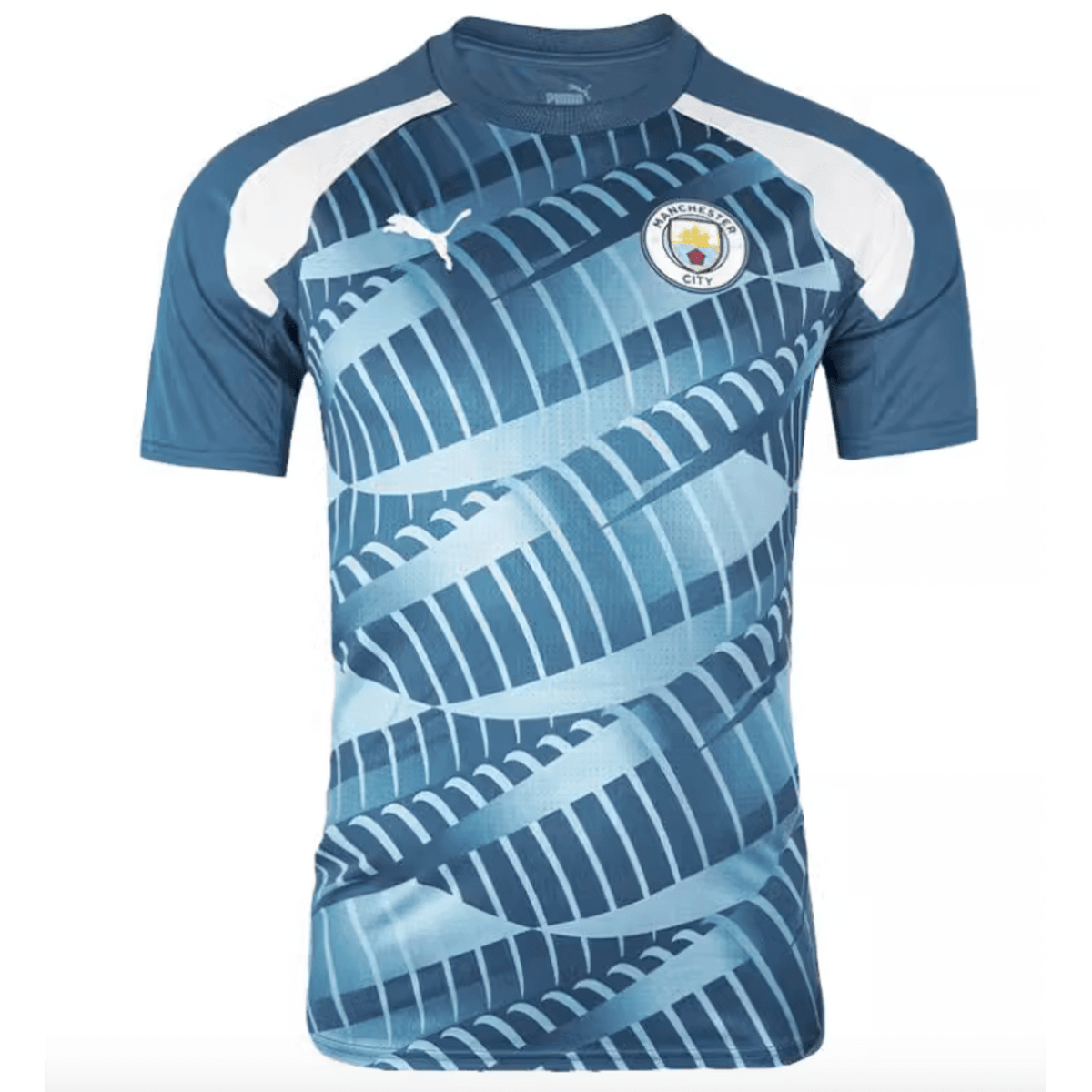 Puma Manchester City Pre-Match Jersey product image 1, provided for visual reference and product detail review