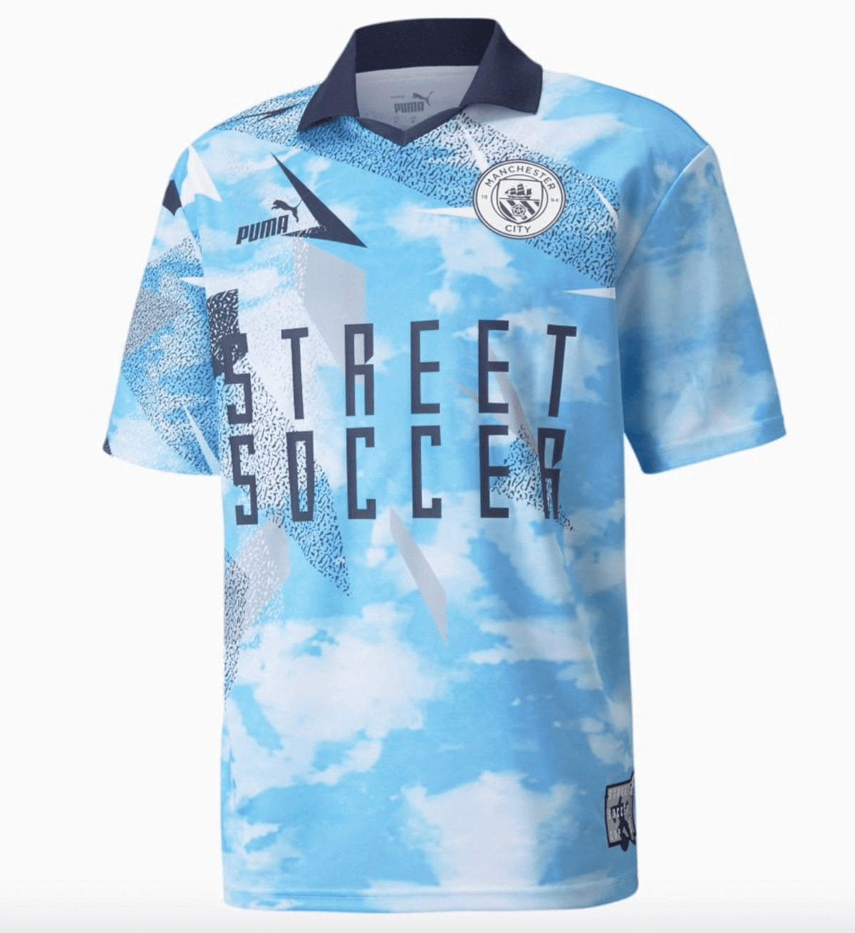 Puma Manchester City Street Soccer Jersey product image 1, provided for visual reference and product detail review