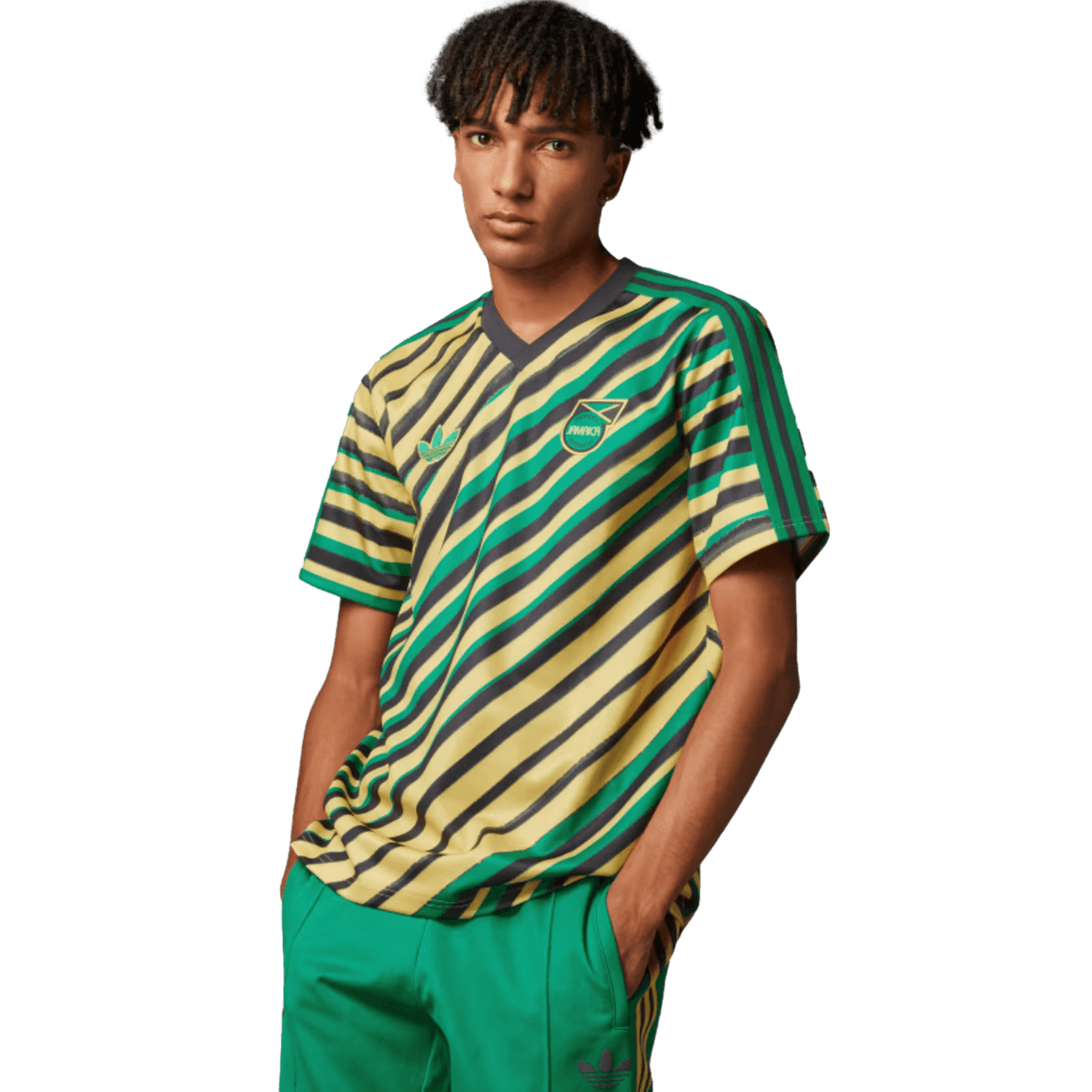 Adidas Jamaica Originals Trefoil Jersey product image 3, provided for visual reference and product detail review