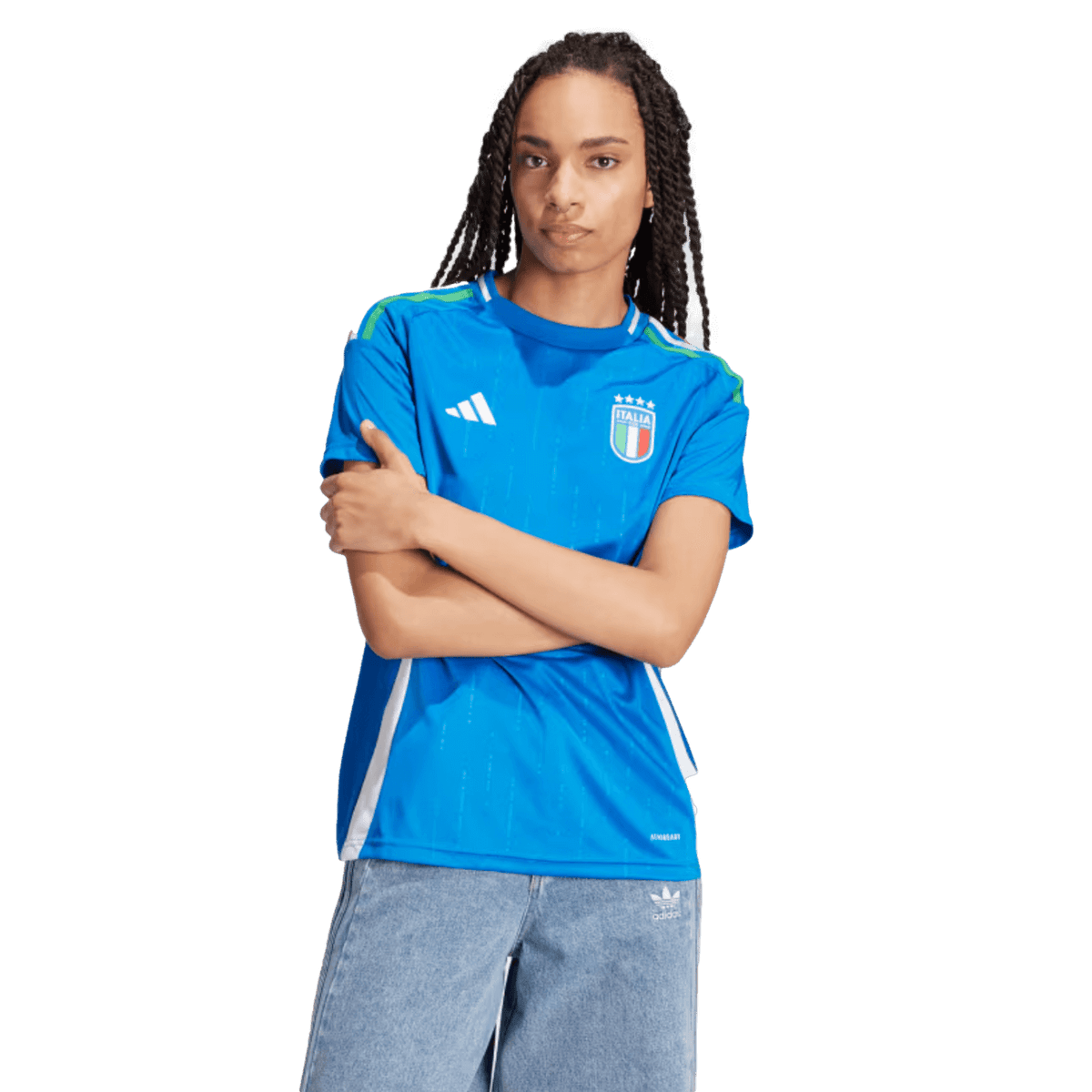 Adidas Italy 2024 Womens Home Jersey product image 3, provided for visual reference and product detail review