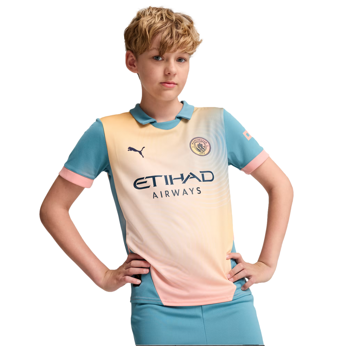 Manchester City 24/25 Youth Fourth Jersey product image 3, provided for visual reference and product detail review