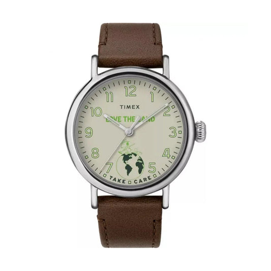 TIMEX Standard 40mm - Snoopy Take Care - Beige/Brown Watch (TW2V32800)