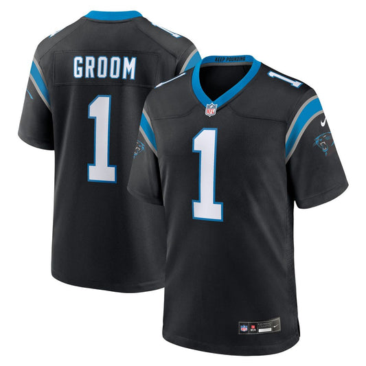 Men's Carolina Panthers Number 1 Groom Nike Black Game product image 1