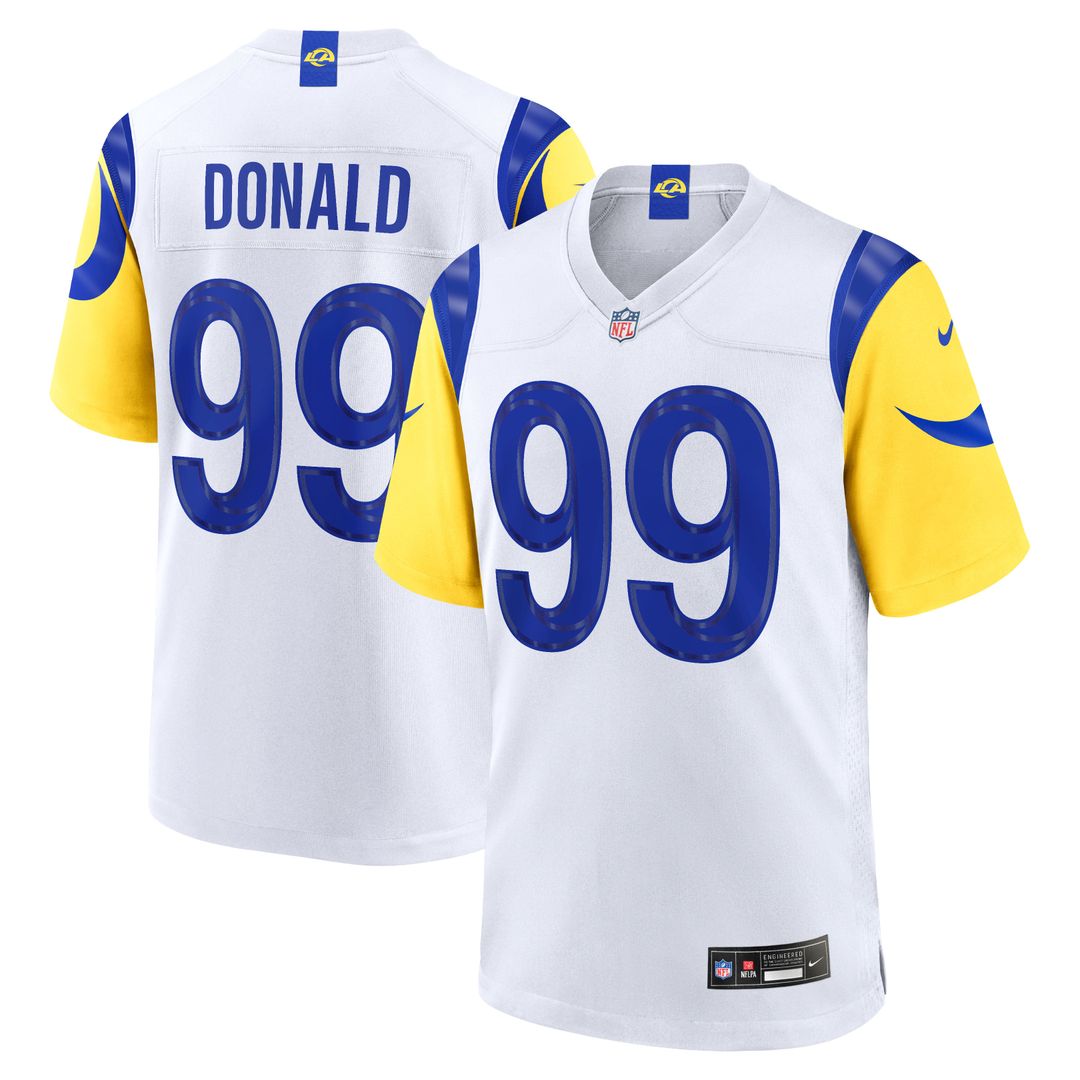 Men's Los Angeles Rams Aaron Donald Nike White Game Jersey product image 4