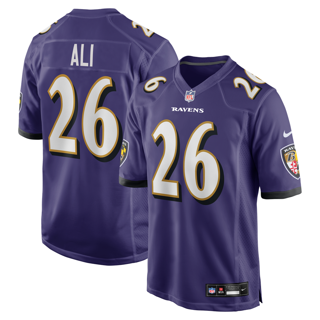 Men's Baltimore Ravens Rasheen Ali Nike Purple Team Game product image 1