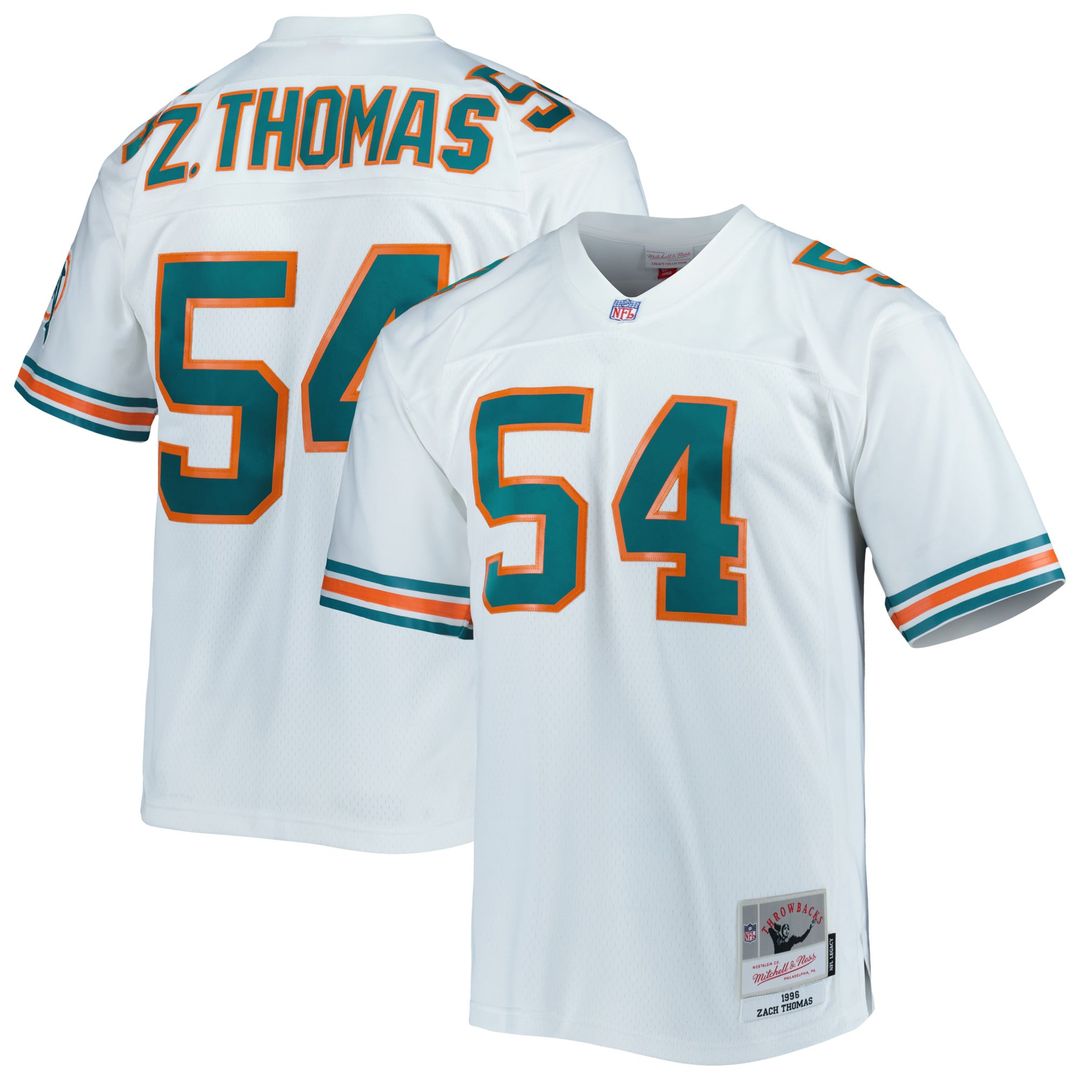 Men's Miami Dolphins Zach Thomas Mitchell & Ness White product image 4