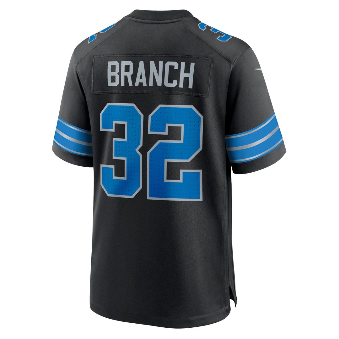 Men's Detroit Lions Brian Branch Nike Black Alternate Game product image 9