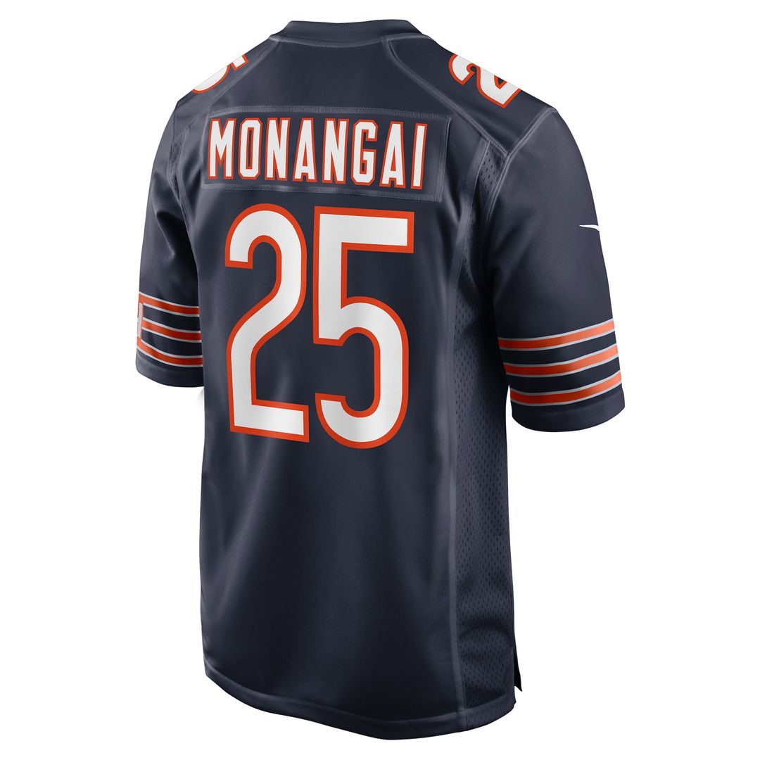 Men's Chicago Bears Kyle Monangai Nike Navy Team Game Jersey product image 3