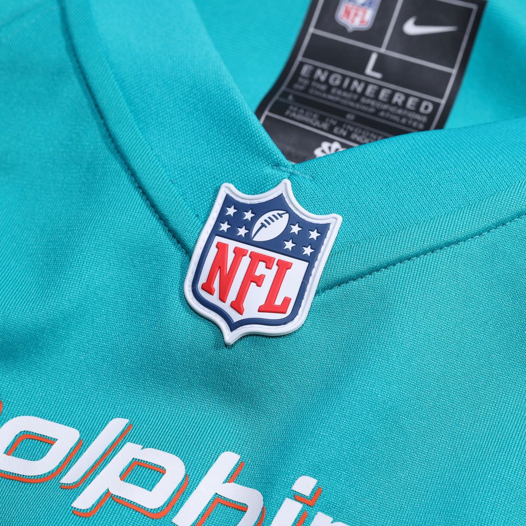 Men's Miami Dolphins Number 1 Groom Nike Aqua Game Jersey product image 4