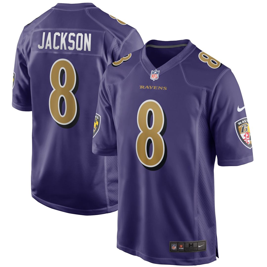 Men's Baltimore Ravens Lamar Jackson Nike Black Alternate product image 13