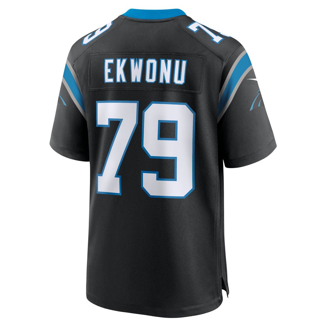 Men's Carolina Panthers Ikem Ekwonu Nike Black Game Jersey product image 3