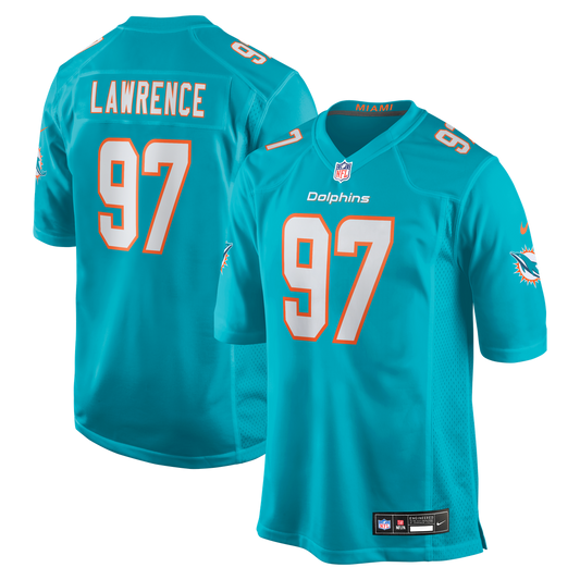 Men's Miami Dolphins Rashard Lawrence Nike Aqua Team Game product image 1