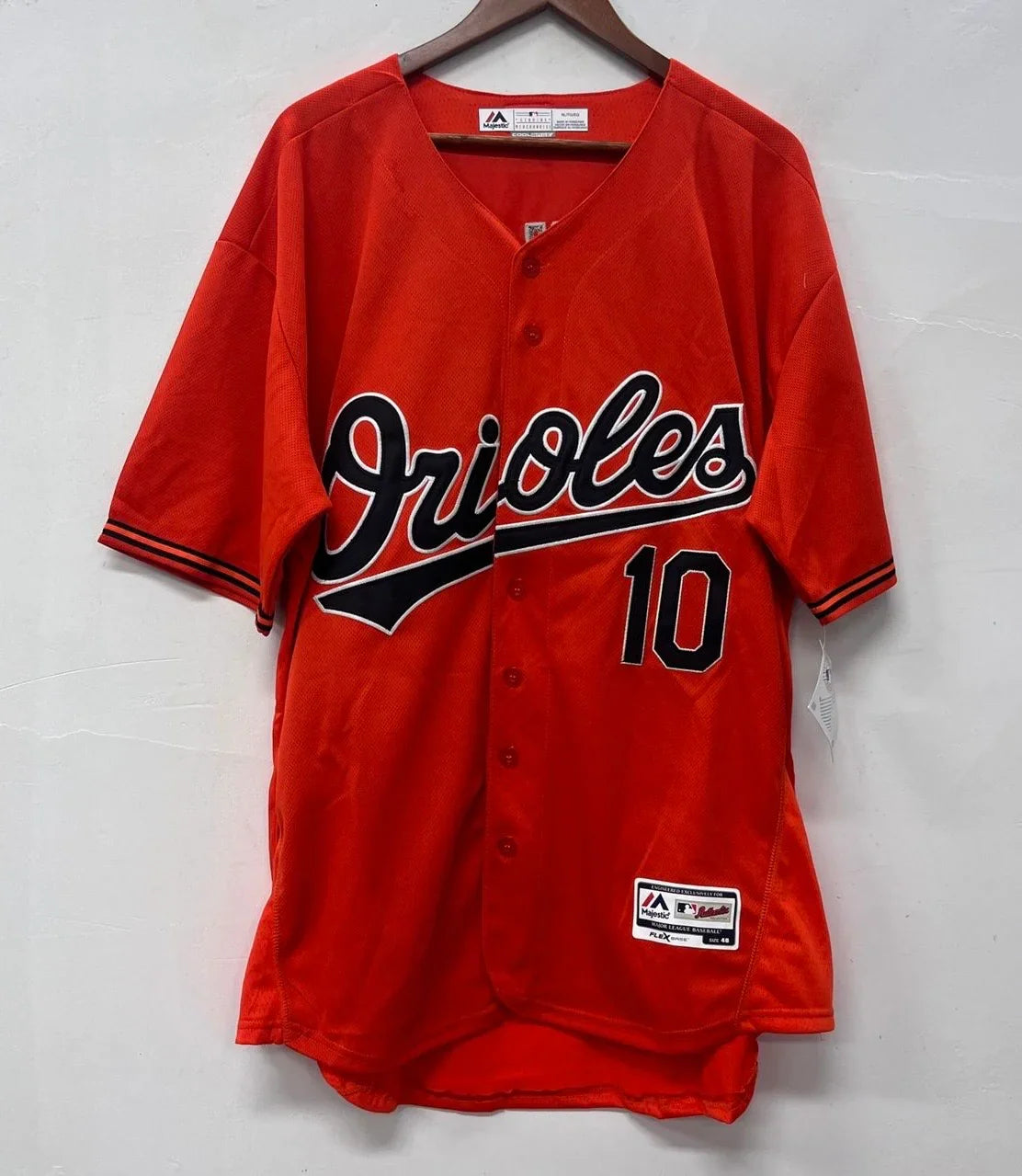 Adam Jones Baltimore Orioles jersey Majestic Orange product image 3, provided for visual reference and product detail review