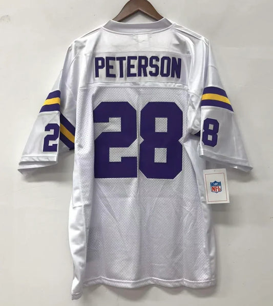 Adrian Peterson Minnesota Vikings Jersey Mitchell & Ness white product image 1, provided for visual reference and product