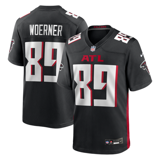Men's Atlanta Falcons Charlie Woerner Nike Black Game Jersey product image 1